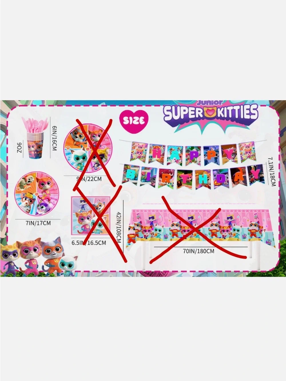 NWOT SuperKitties Party Tableware Set 2